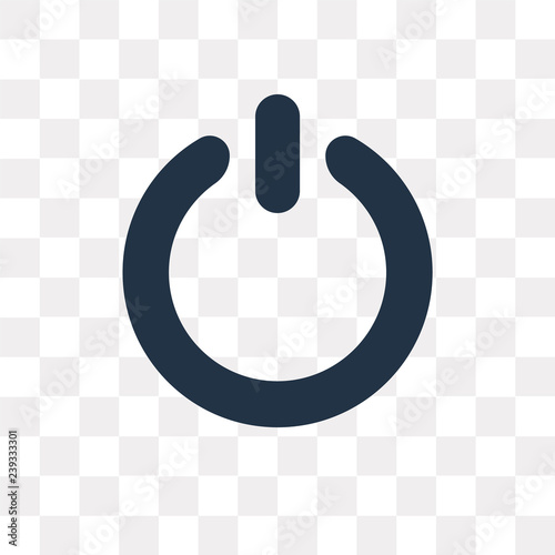 Power button vector icon isolated on transparent background, Power button transparency concept can be used web and mobile