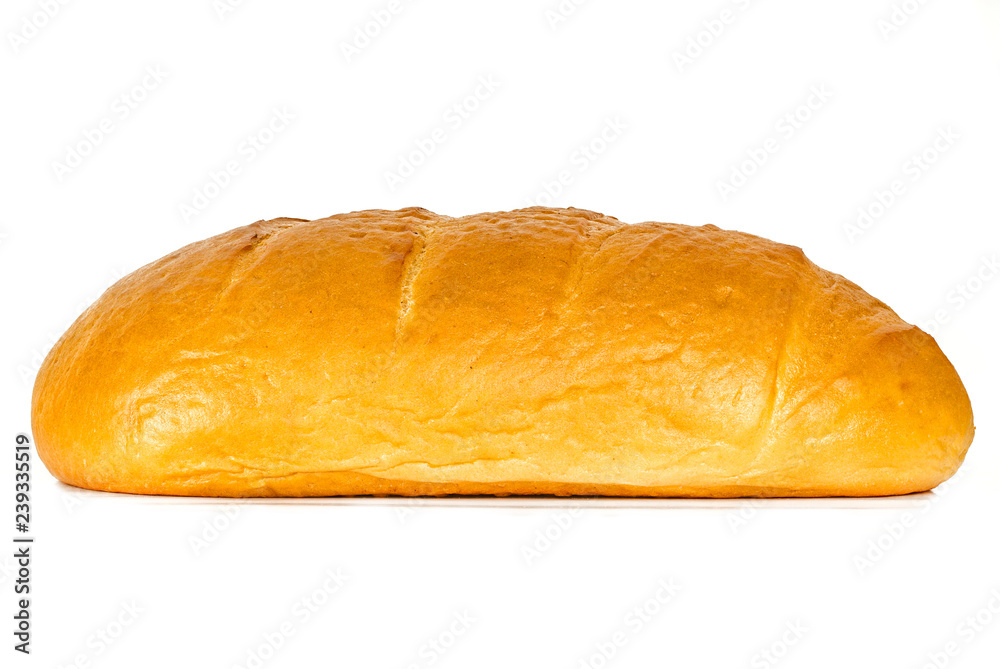 Fresh wheat bread isolated on white background Fresh wheat bread isolated on white background