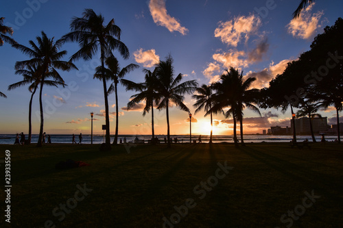 sunset on the beach on the havaii © Vojta Zacharda