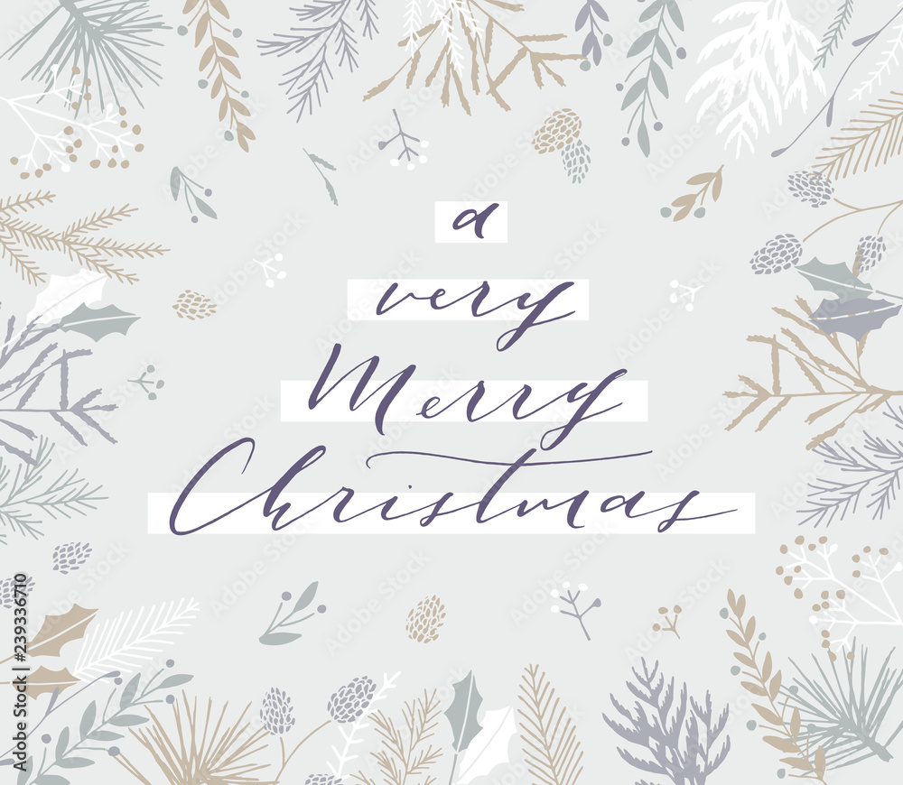 Obraz premium Christmas greeting card.