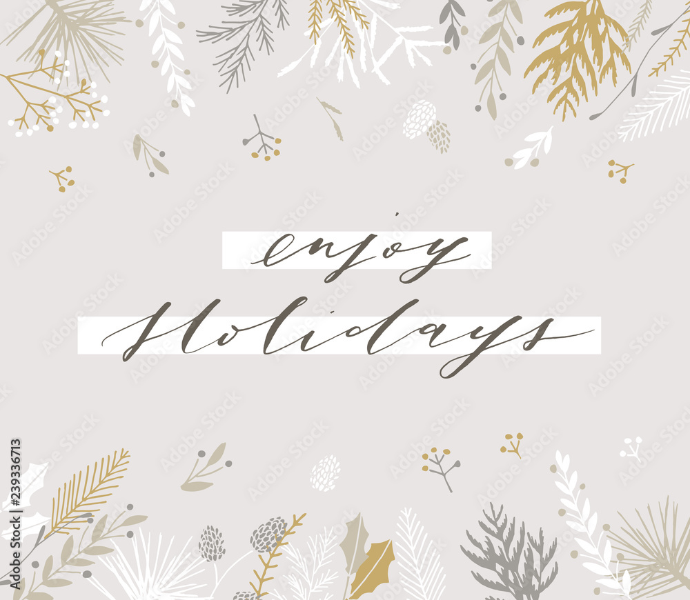 Obraz premium Christmas greeting card.