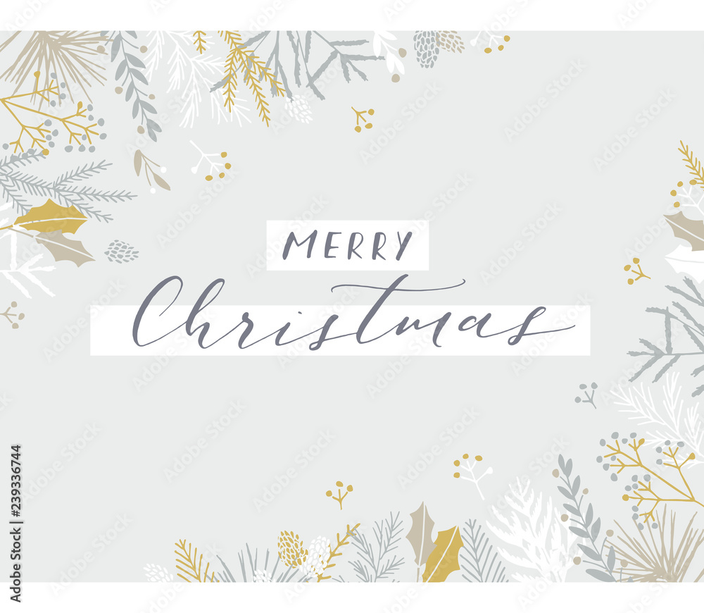 Obraz premium Christmas greeting card.