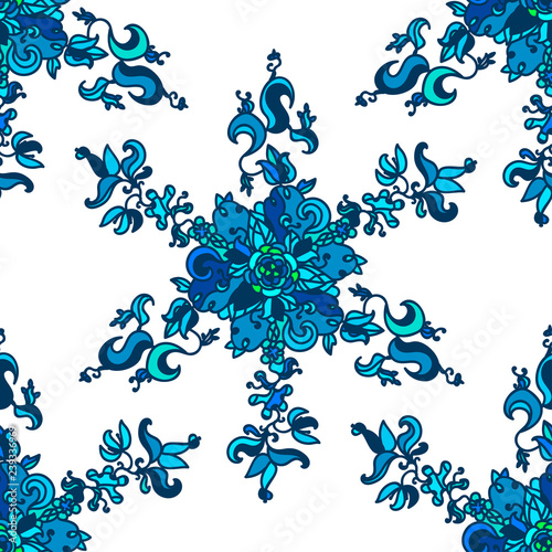 Abstract seamless decorative background. Colorful ornate pattern