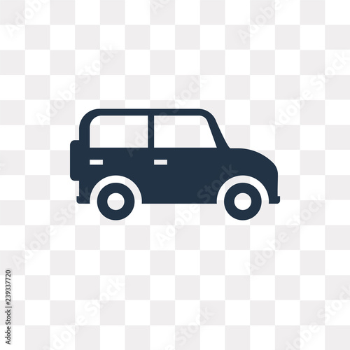 Car vector icon isolated on transparent background, Car transparency concept can be used web and mobile