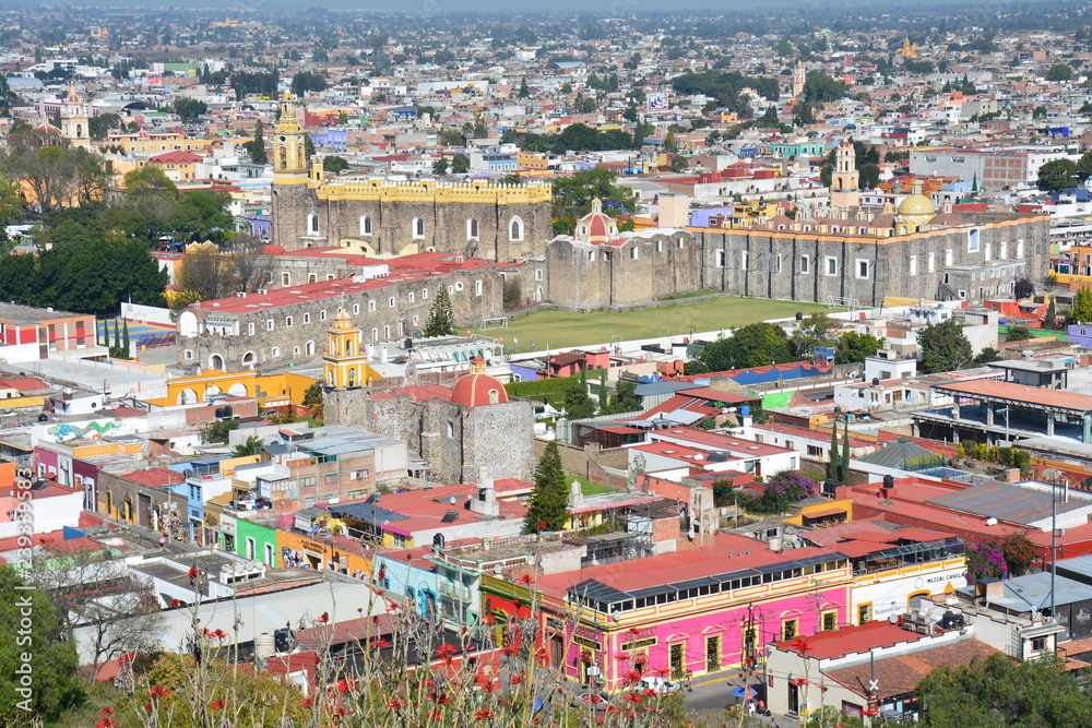 Vue Panoramique Cholula Puebla Mexique - Cholula Panoramic View Mexico