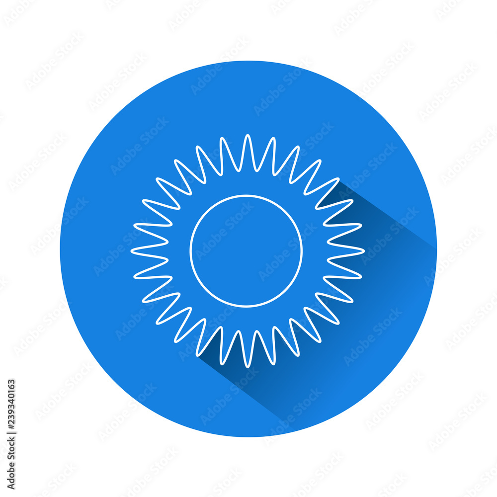 Sun icon, Line drawing, elements are grouped. Sun icon, Line drawing, elements are grouped.