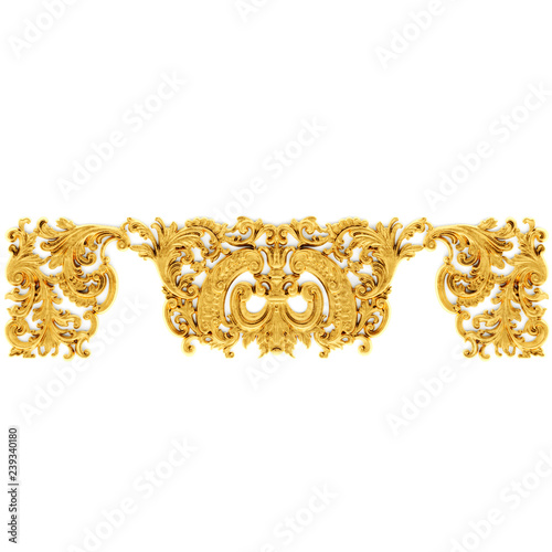 Gilded stucco, collection gold cartouch