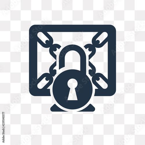 Ransomware vector icon isolated on transparent background, Ransomware  transparency concept can be used web and mobile