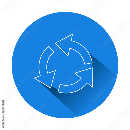 Recycle icon, Line drawing, elements are grouped.
