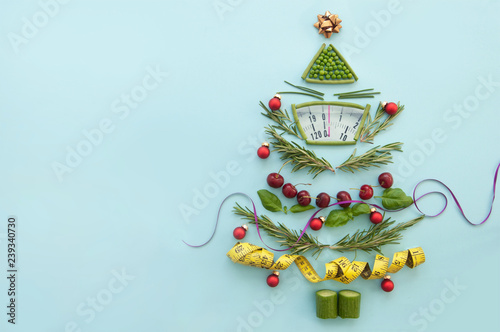 Christmas january diet concept