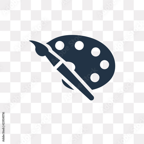 Color palette vector icon isolated on transparent background, Color palette  transparency concept can be used web and mobile