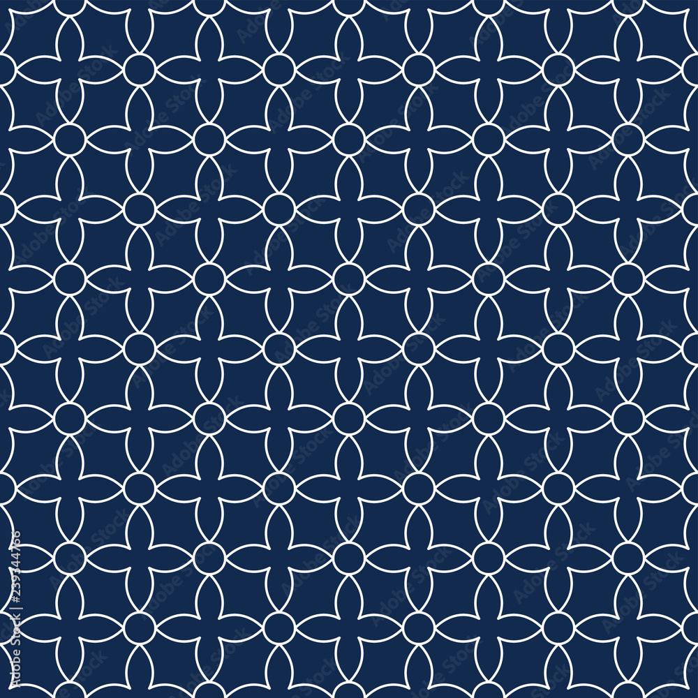 Obraz premium Seamless ornamental pattern - simple design. Vector geometric background