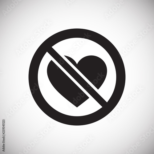 No love icon on white background for graphic and web design, Modern simple vector sign. Internet concept. Trendy symbol for website design web button or mobile app
