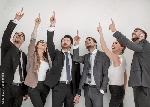 group of business people showing up at a copy space.