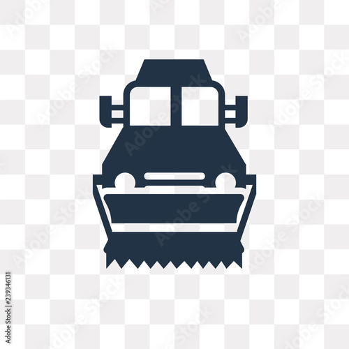 Little Snowplow vector icon isolated on transparent background, Little Snowplow  transparency concept can be used web and mobile