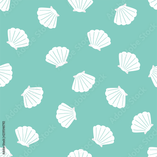 Shell background. Seamless pattern.Vector. 貝のパターン
