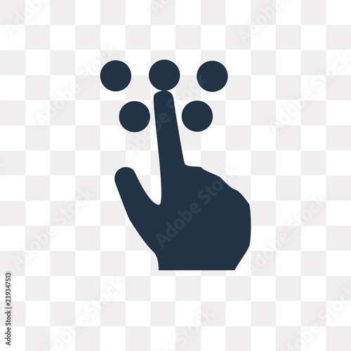 Braille vector icon isolated on transparent background, Braille  transparency concept can be used web and mobile