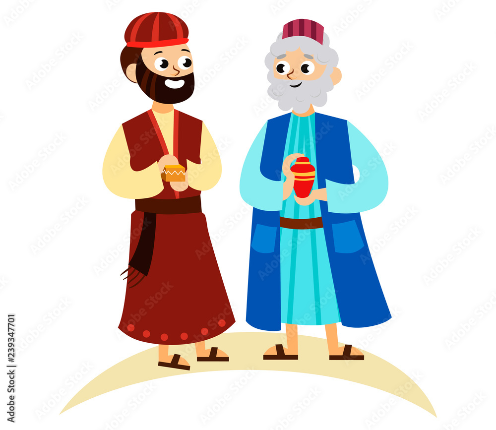 Three magic kings of orient cartoon characters Three magic kings of orient cartoon characters