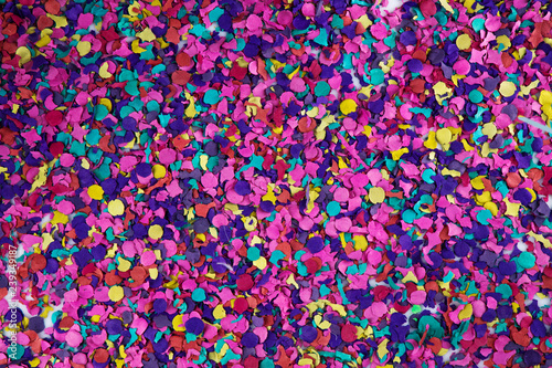 Festive background of party confetti. © ValentinValkov