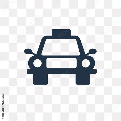 Taxi vector icon isolated on transparent background, Taxi  transparency concept can be used web and mobile