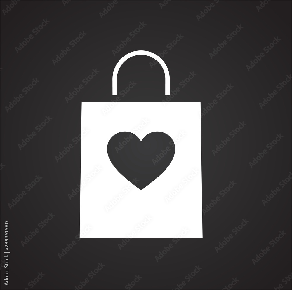 Valentines day gift icon on black background for graphic and web design, Modern simple vector sign. Internet concept. Trendy symbol for website design web button or mobile app Valentines day gift icon on black background for graphic and web design, Modern simple vector sign. Internet concept. Trendy symbol for website design web button or mobile app