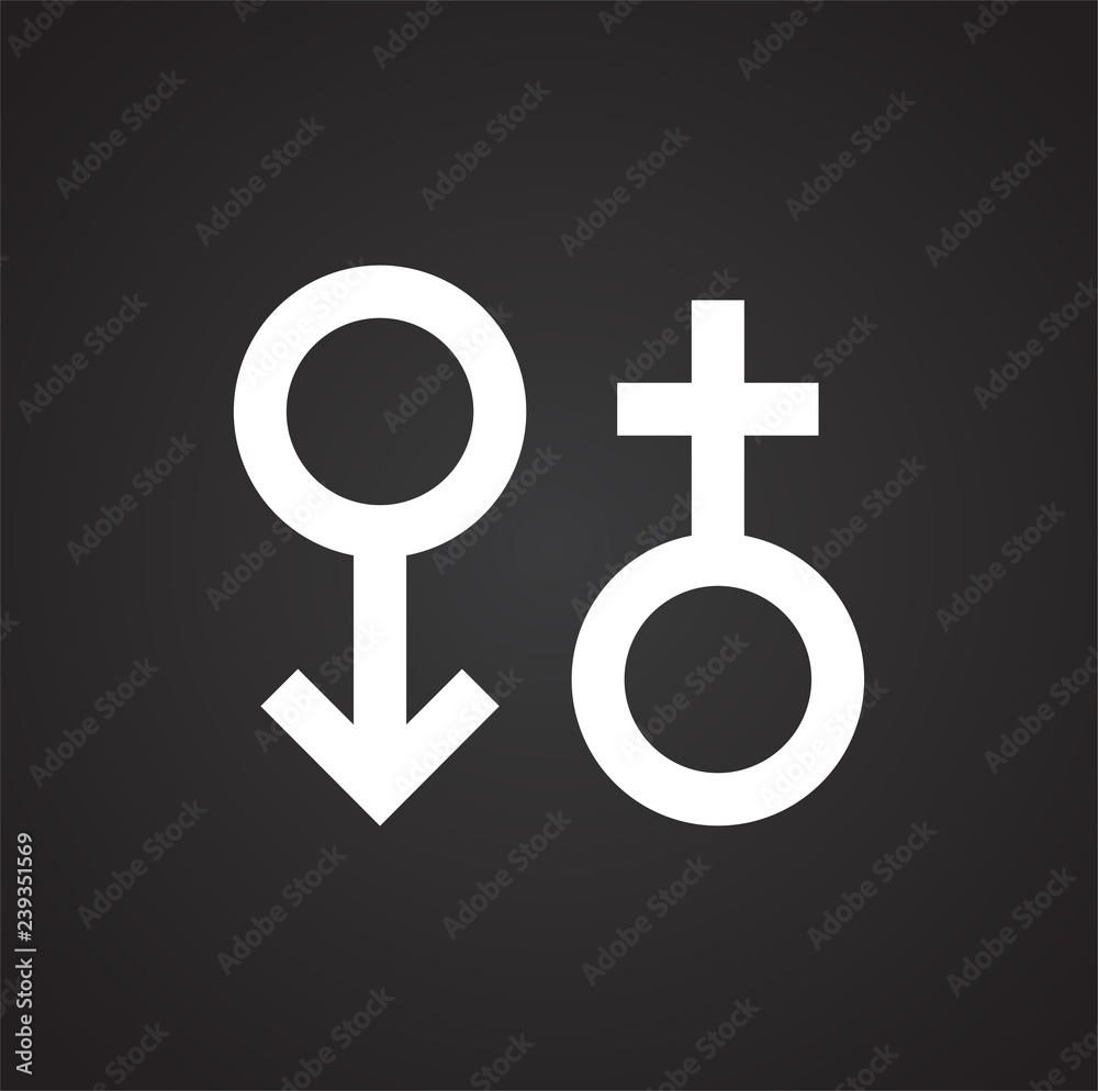 Gender signs icon on black background for graphic and web design, Modern simple vector sign. Internet concept. Trendy symbol for website design web button or mobile app Gender signs icon on black background for graphic and web design, Modern simple vector sign. Internet concept. Trendy symbol for website design web button or mobile app