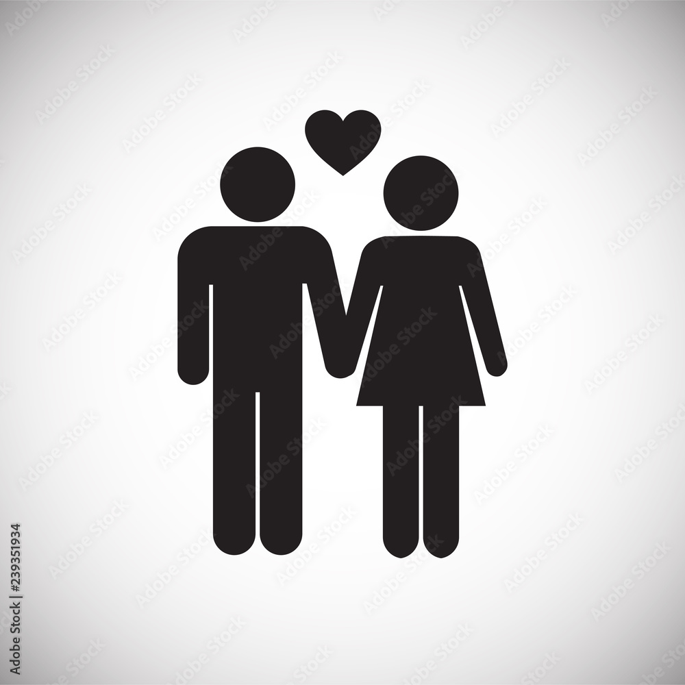 Couple in love on white background for graphic and web design, Modern simple vector sign. Internet concept. Trendy symbol for website design web button or mobile app Couple in love on white background for graphic and web design, Modern simple vector sign. Internet concept. Trendy symbol for website design web button or mobile app