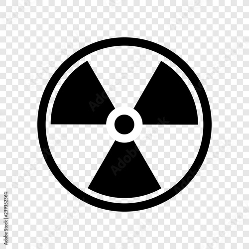 Radiation icon vector transparent grid