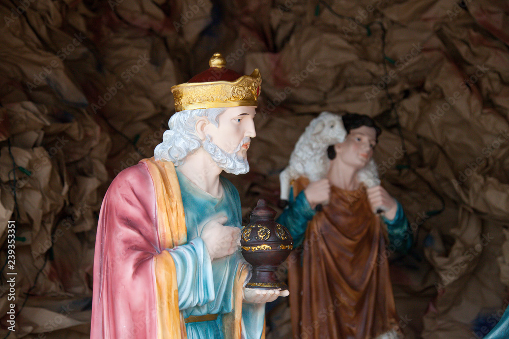 Sculpture of the High Priest in the manger of Jesus