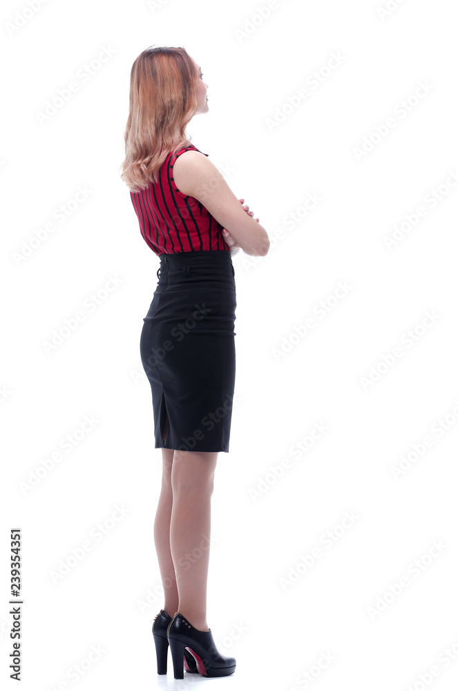 Side view picture of a young elegant woman Side view picture of a young elegant woman