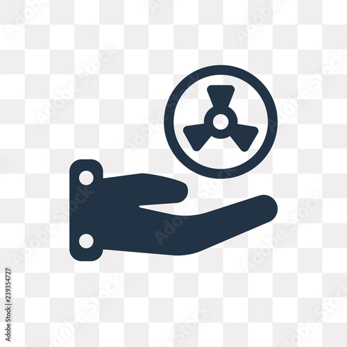 Radiactive vector icon isolated on transparent background, Radiactive  transparency concept can be used web and mobile