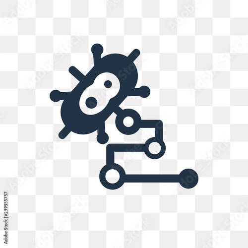 Bacteria vector icon isolated on transparent background, Bacteria  transparency concept can be used web and mobile