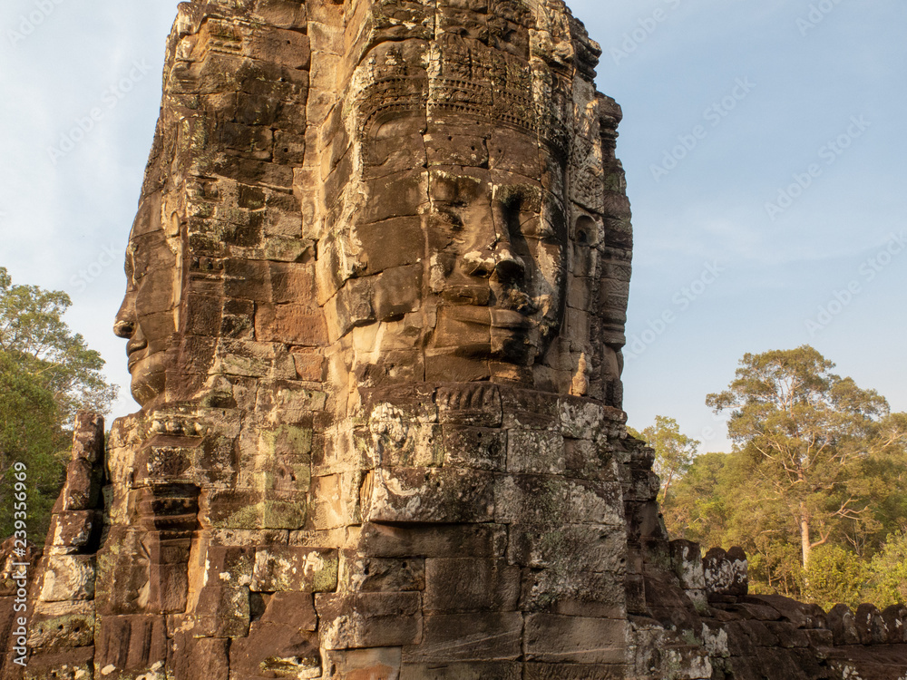 Ancient sculptures in Angkor Wat Cambodia