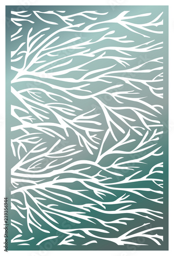 Vector Laser cut panel. Abstract Pattern template  Stock vector.
