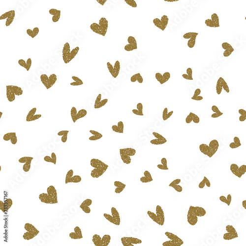 Seamless pattern with colorful hearts for Valentine's Day. Vector