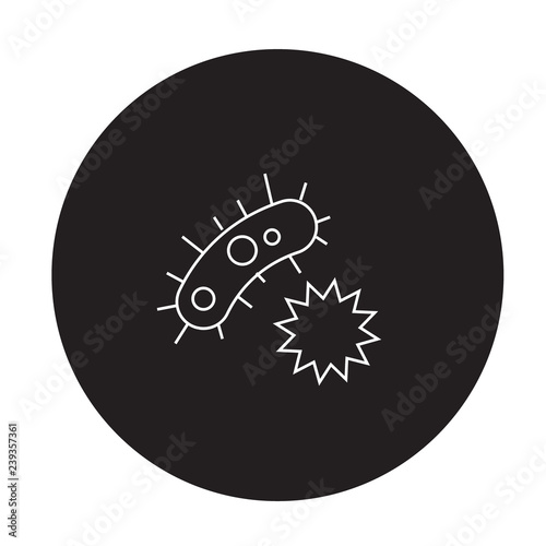 Human parasites black vector concept icon. Human parasites flat illustration, sign, symbol