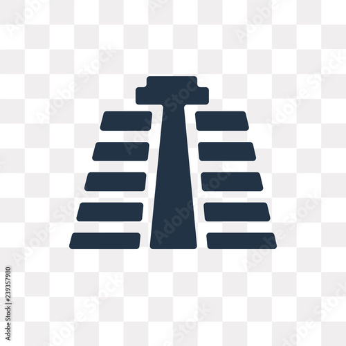 Chichen Itza vector icon isolated on transparent background, Chichen Itza  transparency concept can be used web and mobile