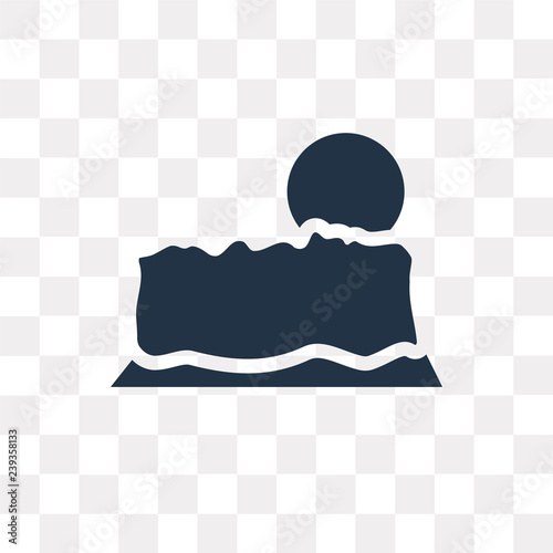 Ayers Rock vector icon isolated on transparent background, Ayers Rock  transparency concept can be used web and mobile photo