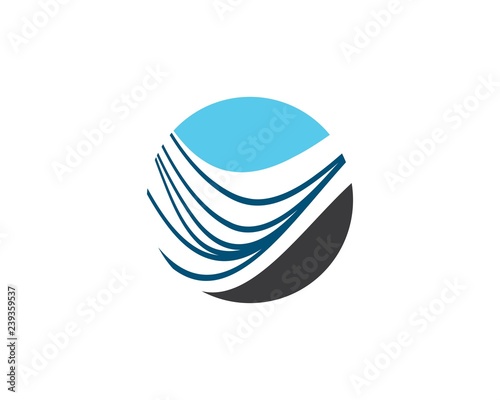 Water wave logo illustration