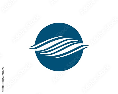 Water wave logo illustration