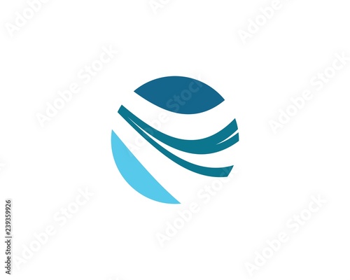Water wave logo illustration