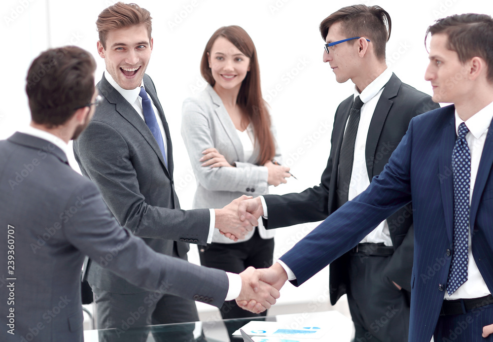 Fototapeta premium handshake business competitors