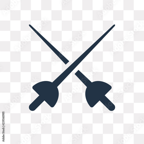 Fencing vector icon isolated on transparent background, Fencing  transparency concept can be used web and mobile