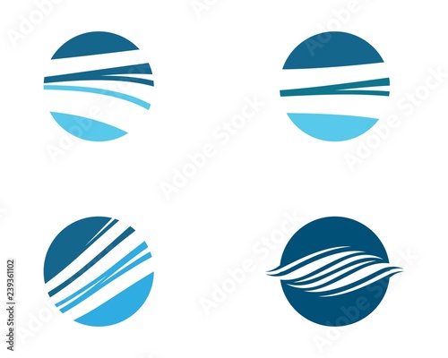 Water wave logo illustration