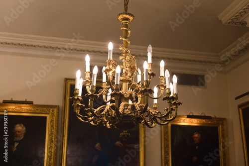 Chadelier in an English Hall