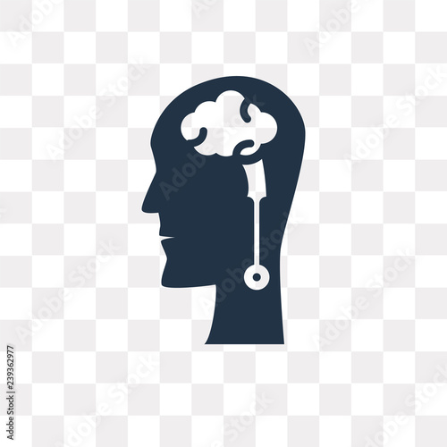 Brain vector icon isolated on transparent background, Brain  transparency concept can be used web and mobile