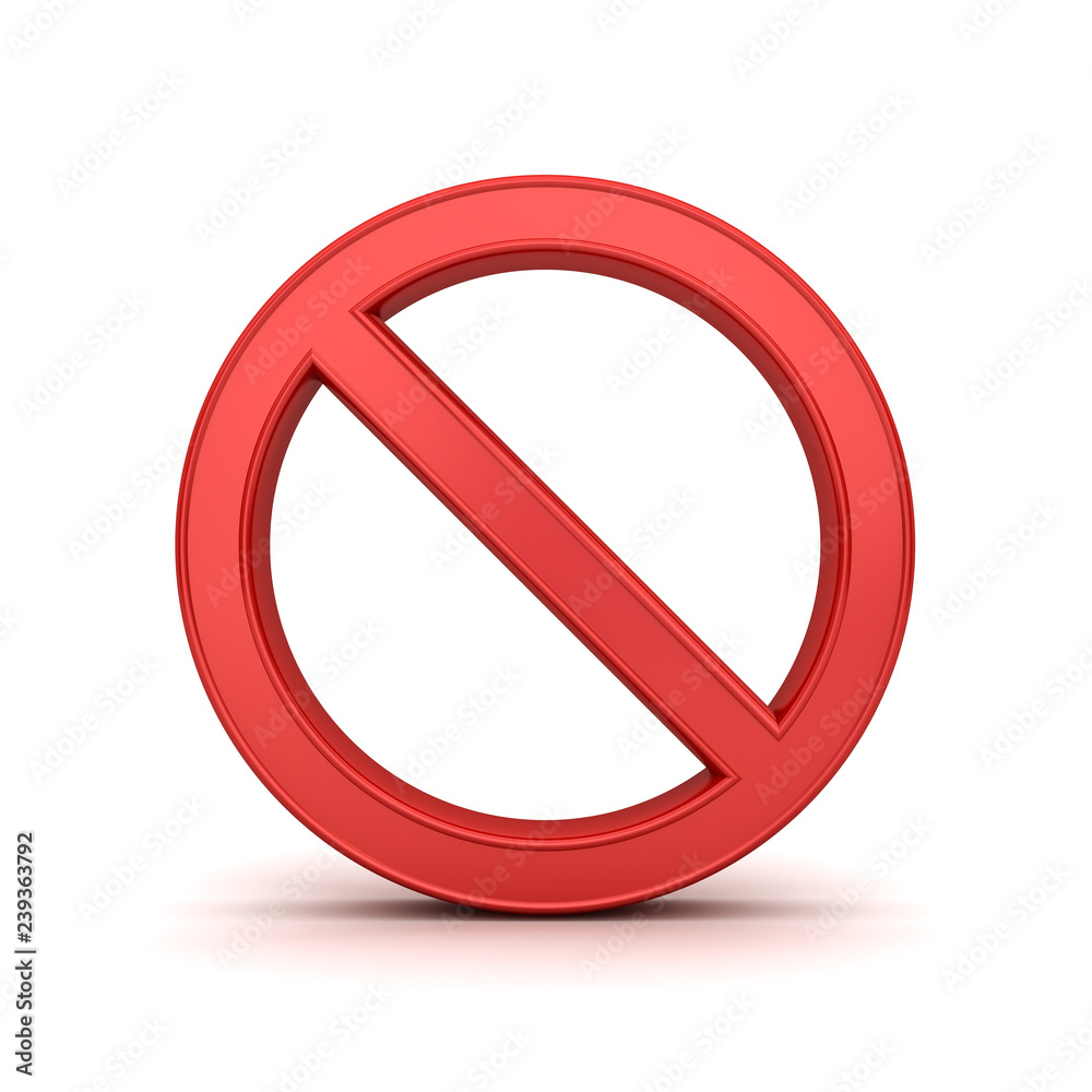 3d No Sign Symbol isolated on white background with shadow 3D rendering 3d No Sign Symbol isolated on white background with shadow 3D rendering