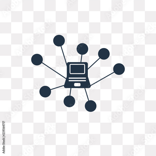 Peer to peer vector icon isolated on transparent background, Peer to peer  transparency concept can be used web and mobile