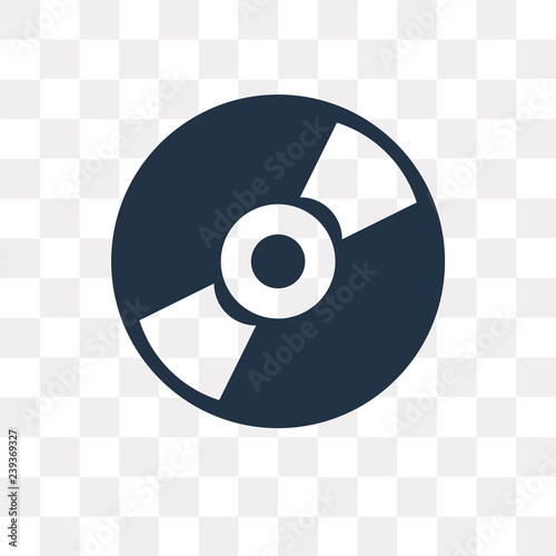 Compact disc vector icon isolated on transparent background, Compact disc  transparency concept can be used web and mobile