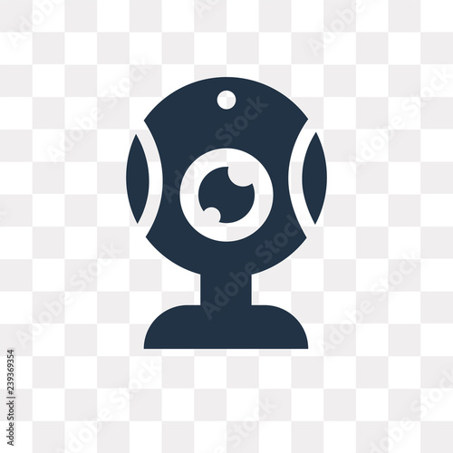 Webcam vector icon isolated on transparent background, Webcam  transparency concept can be used web and mobile